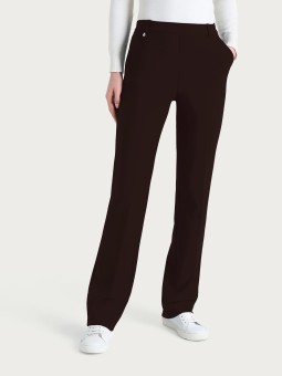 Pantalone ampio con tasche e risvolto DR34PL
