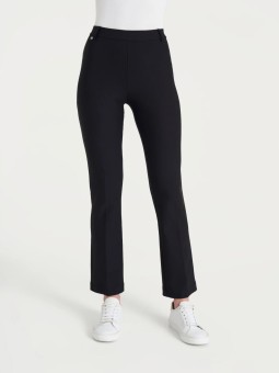 Pantalone flare alla caviglia in Compact DE72PM
