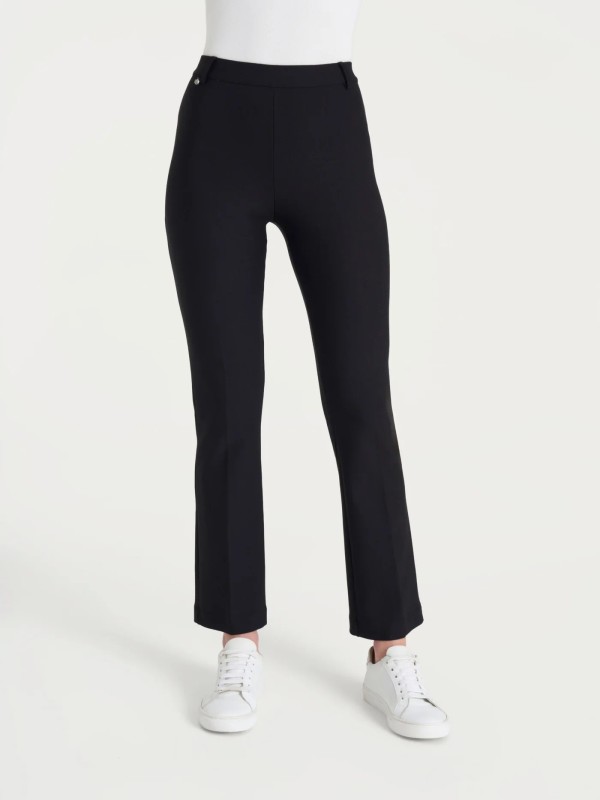 Pantalone flare alla caviglia in Compact DE72PM
