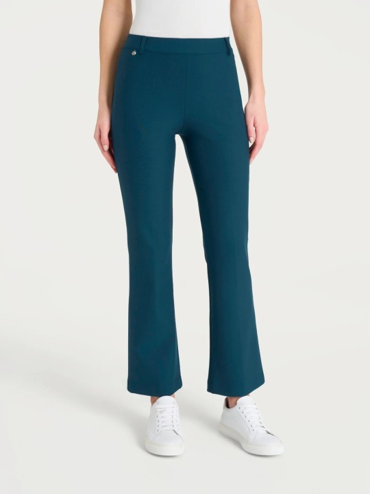 Pantalone flare alla caviglia in Compact DE72PM