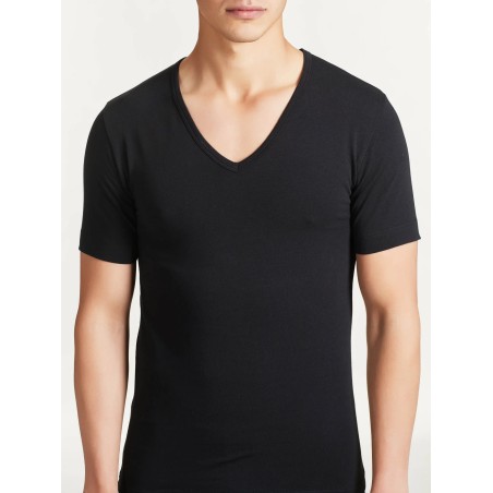 T-shirt cotone scollo a V Ragno