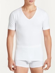 T-shirt cotone scollo a V Ragno
