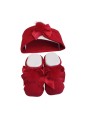 Fascia rossa con calzino neonata