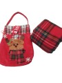 Borsa in feltro con plaid