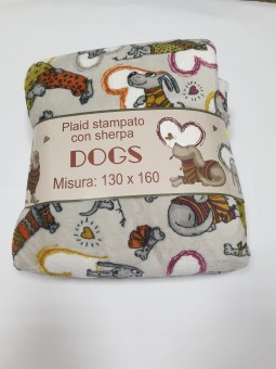 Plaid stampa cani